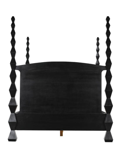 Noir Brancusi Bed, Queen, Hand Rubbed Black