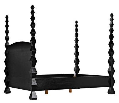 Noir Brancusi Bed, Queen, Hand Rubbed Black