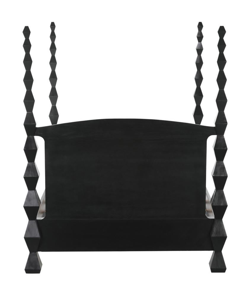 Noir Brancusi Bed, Queen, Hand Rubbed Black
