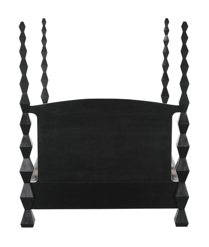 Noir Brancusi Bed, Queen, Hand Rubbed Black