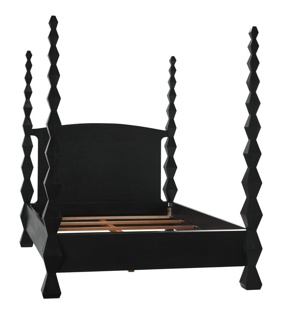 Noir Brancusi Bed, Queen, Hand Rubbed Black