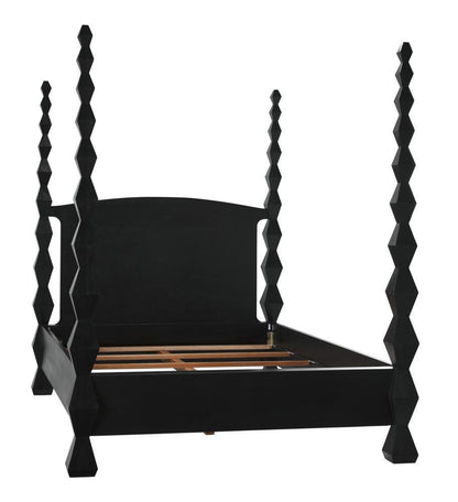 Noir Brancusi Bed, Queen, Hand Rubbed Black