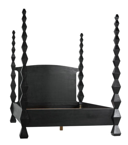 Noir Brancusi Bed, Queen, Hand Rubbed Black