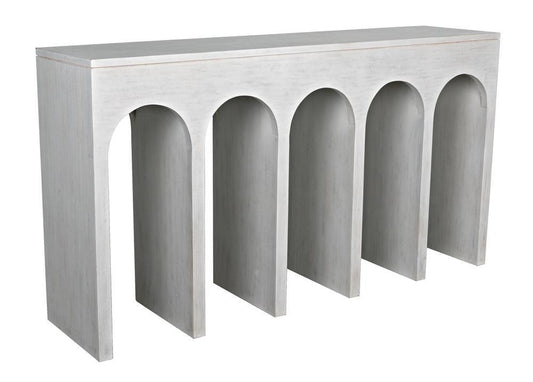 Noir Bridge Console White Wash