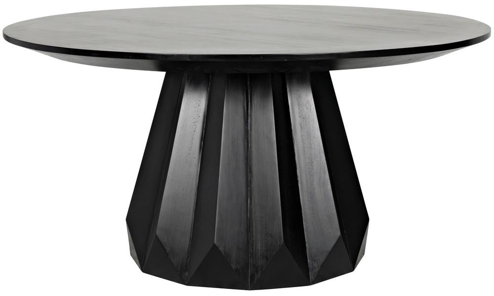 Noir Brosche Dining Table Hand-Rubbed Black