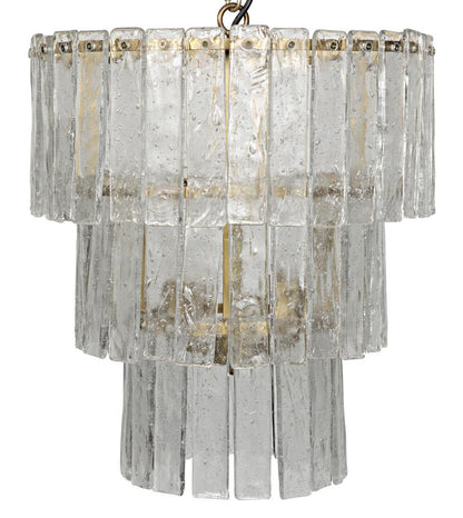 Noir Bruna Chandelier Antique Brass