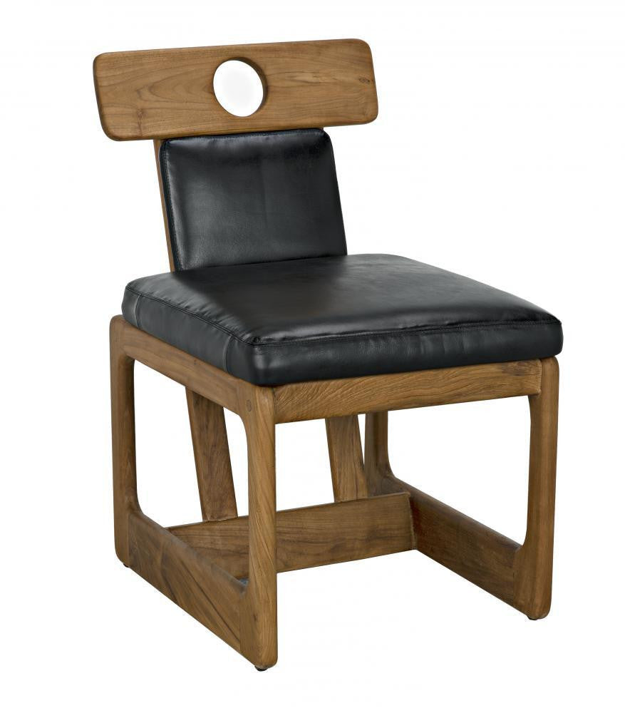 Noir Buraco Dining Chair Natural, Black
