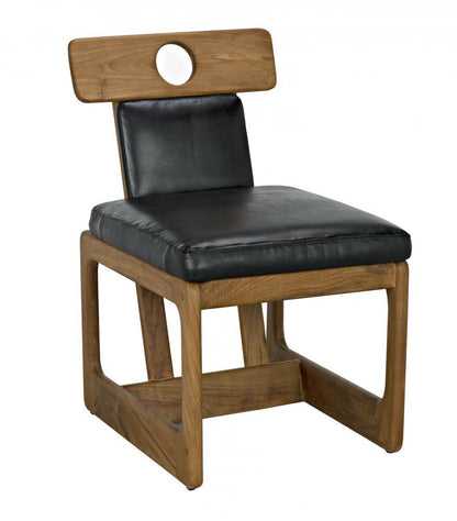 Noir Buraco Dining Chair Natural, Black
