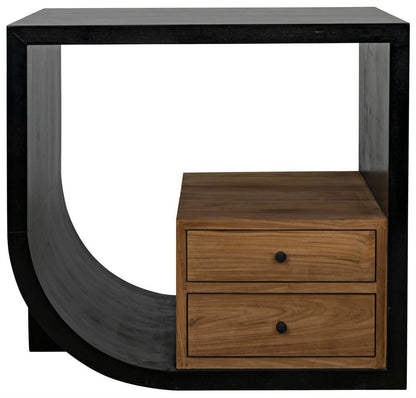 Noir Burton Side Table Hand-Rubbed Black