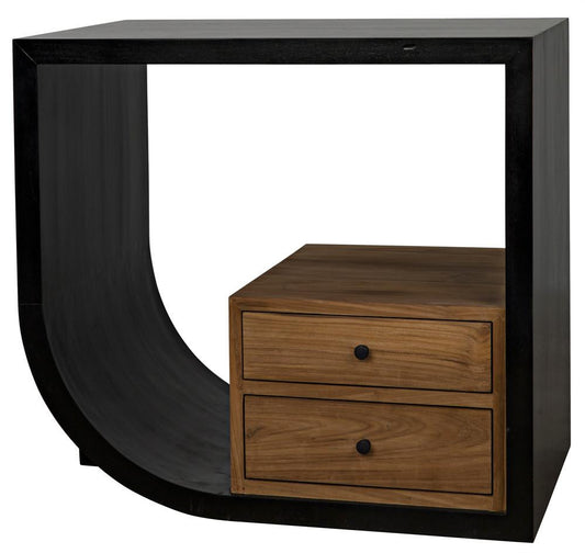 Noir Burton Side Table Hand-Rubbed Black