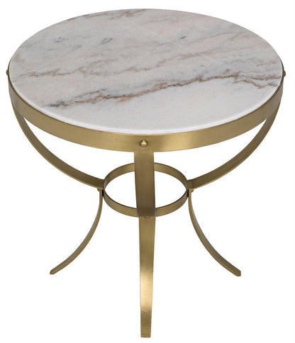 Noir Byron Side Table, Antique Brass, 29.5"H (GTAB286MB YUU6013MTC)