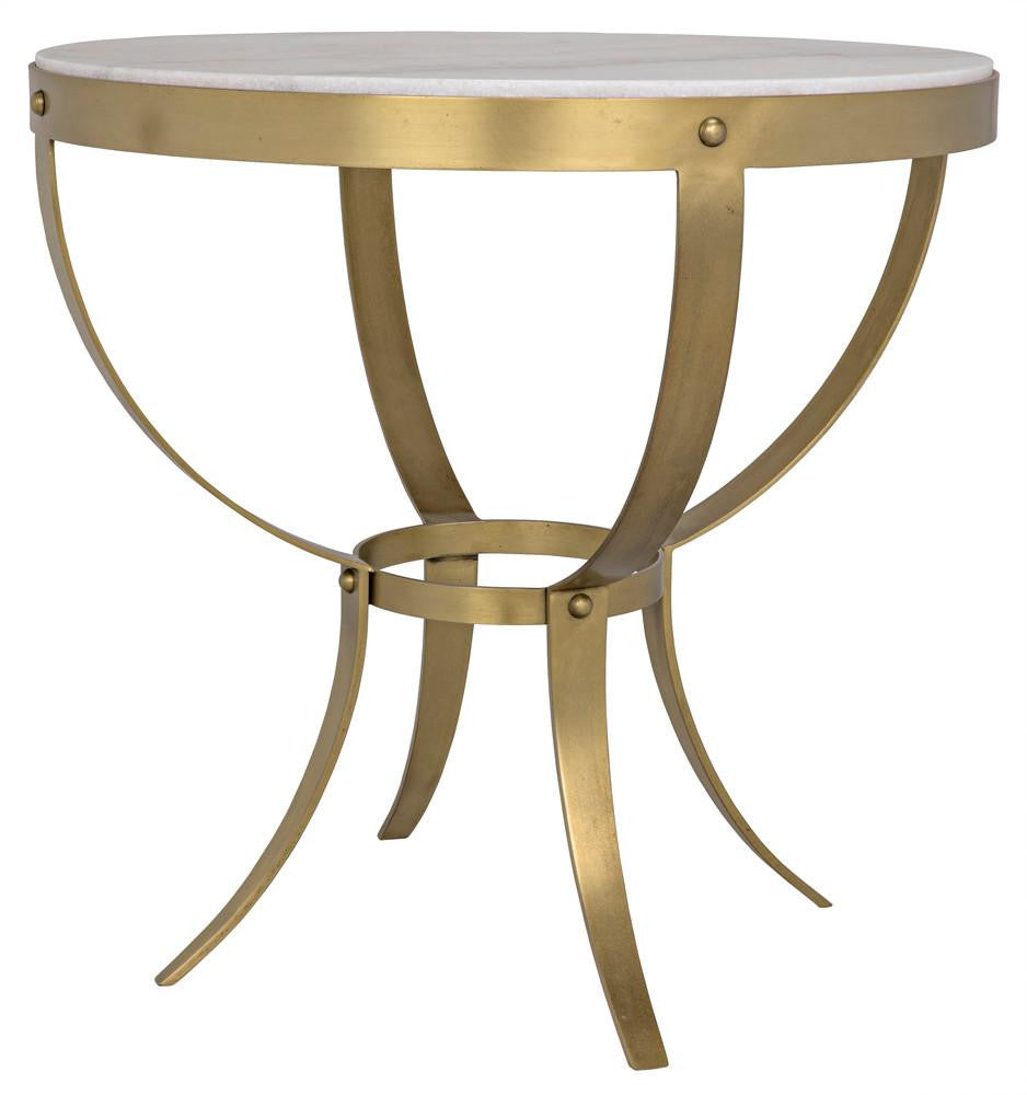 Noir Byron Side Table, Antique Brass, 29.5"H (GTAB286MB YUU6013MTC)
