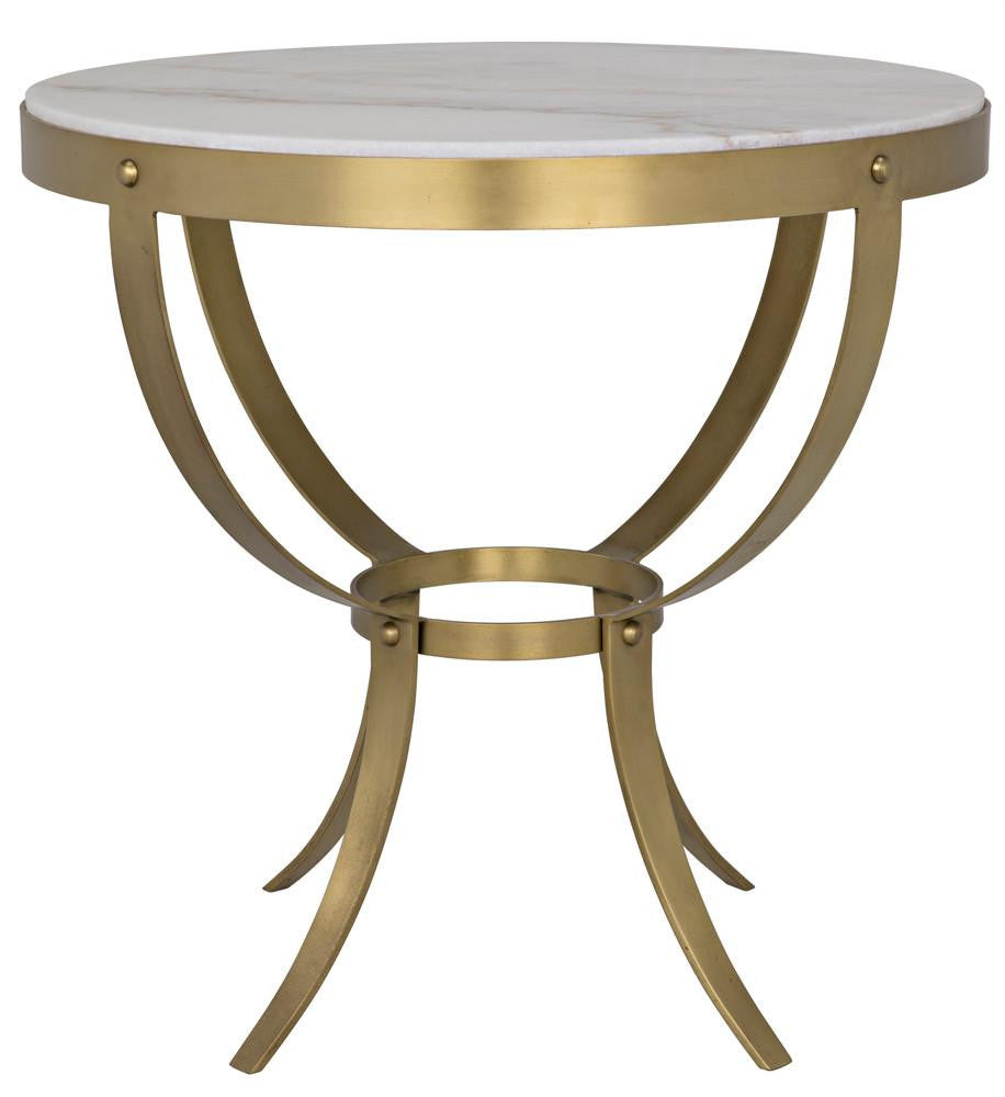 Noir Byron Side Table, Antique Brass, 29.5"H (GTAB286MB YUU6013MTC)