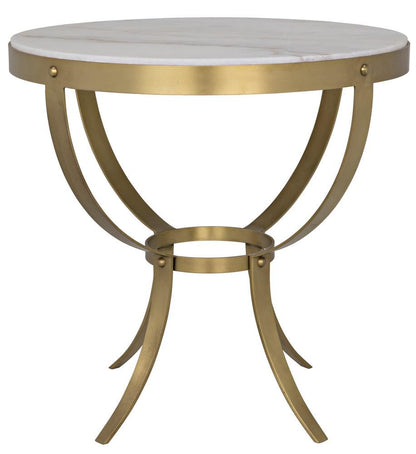 Noir Byron Side Table, Antique Brass, 29.5"H (GTAB286MB YUU6013MTC)