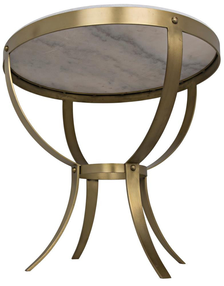 Noir Byron Side Table, Antique Brass, 29.5"H (GTAB286MB YUU6013MTC)