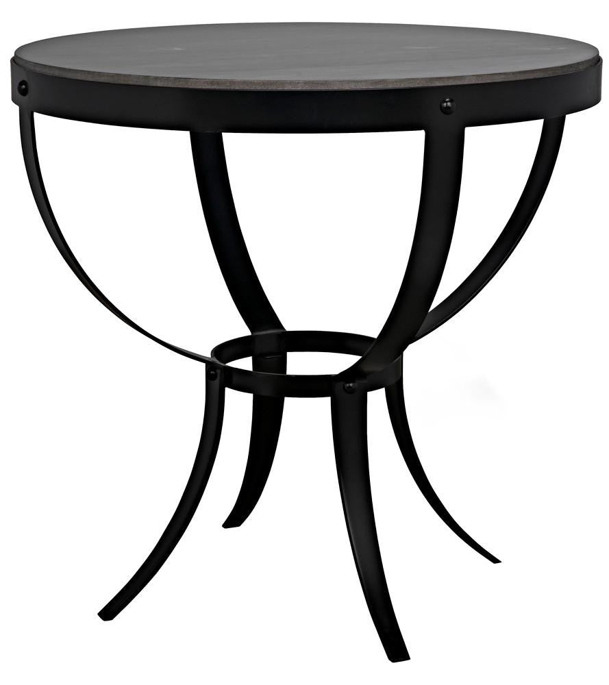 Noir Byron Side Table Antique Brass