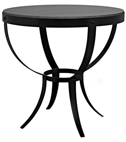 Noir Byron Side Table Antique Brass