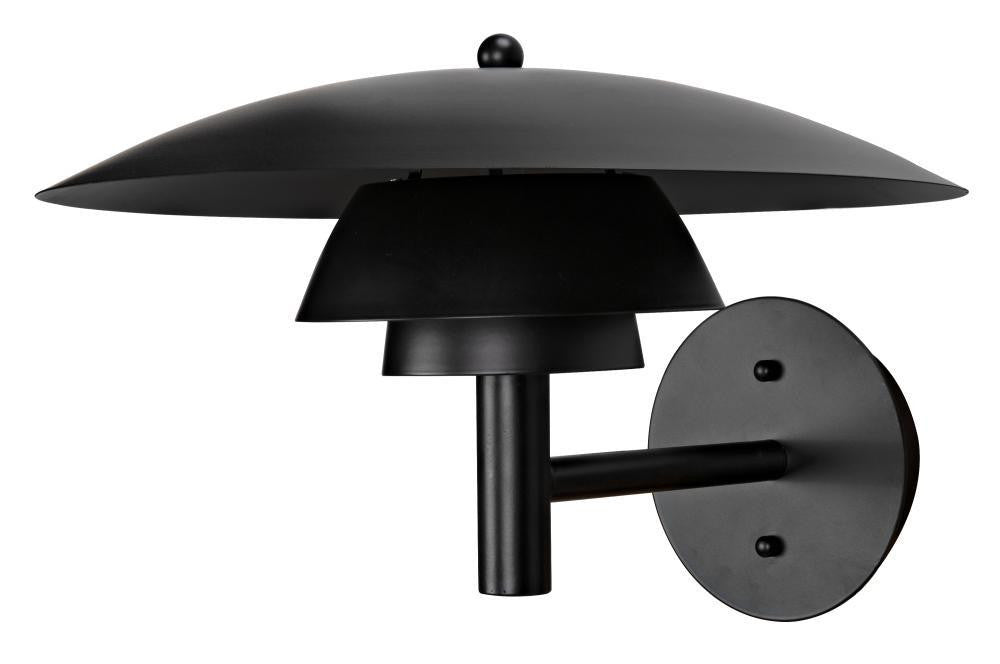 Noir Caprese Wall Sconce Matte Black