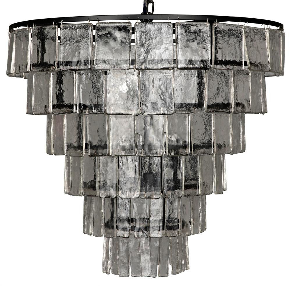 Noir Carnegie Chandelier Matte Black
