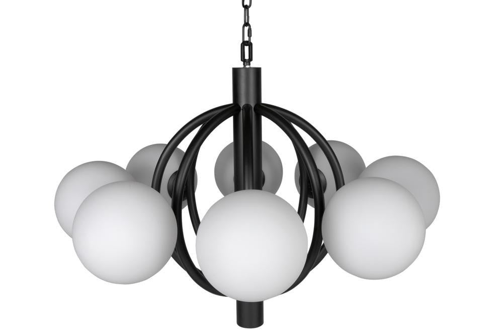 Noir Carousel Chandelier Matte Black
