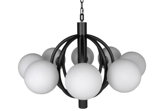 Noir Carousel Chandelier Matte Black