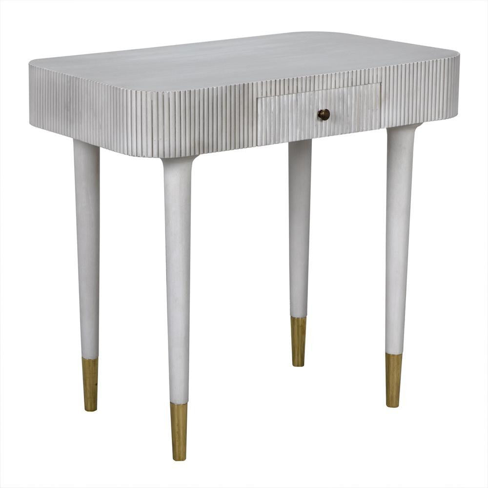 Noir Celine Desk/Side Table White Wash