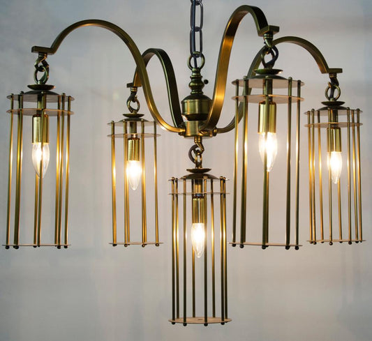 Noir Chandler Chandelier Antique Brass
