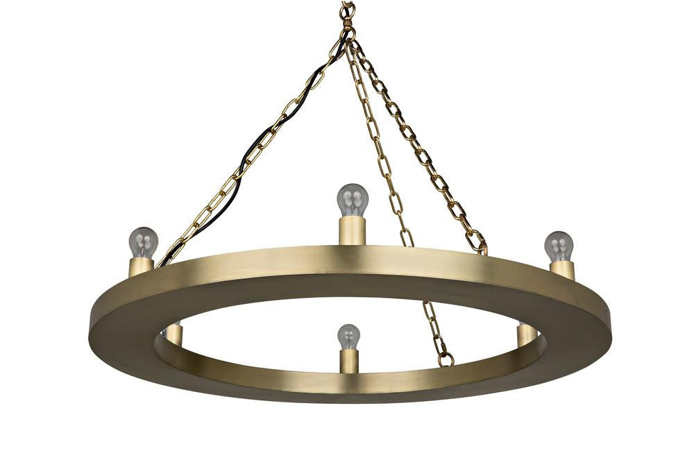 Noir Ciro Chandelier Antique Brass