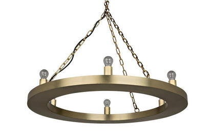 Noir Ciro Chandelier Antique Brass