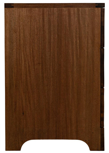 Noir Claudie Chest, 3-Drawer, Dark Walnut, 38"W GDRE202DW, Noir GDRE202DW YUU6013LUQ