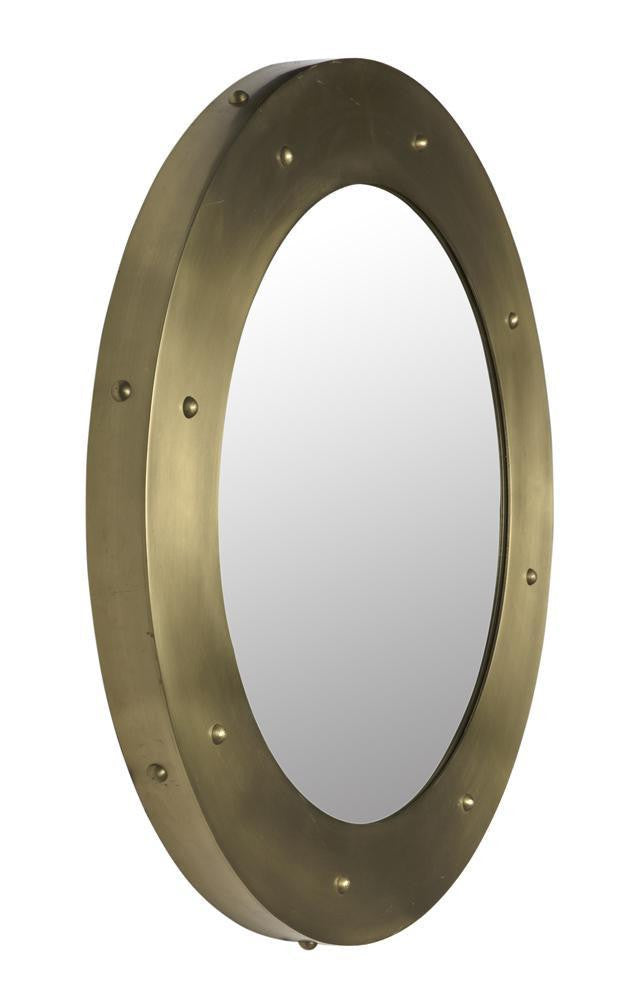 Noir Clay Mirror Antique Brass