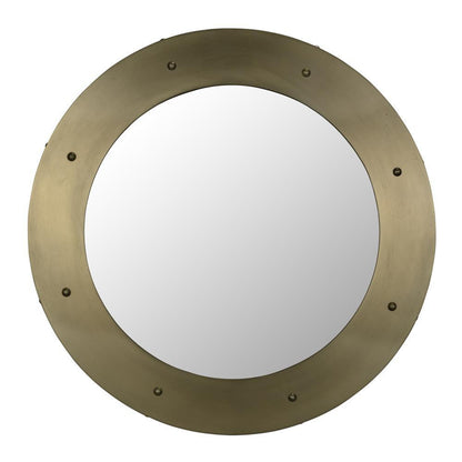 Noir Clay Mirror Antique Brass