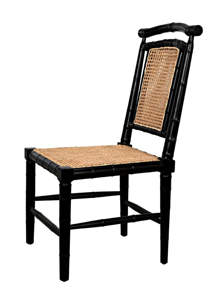 Noir Colonial Bamboo Side Dining Chair