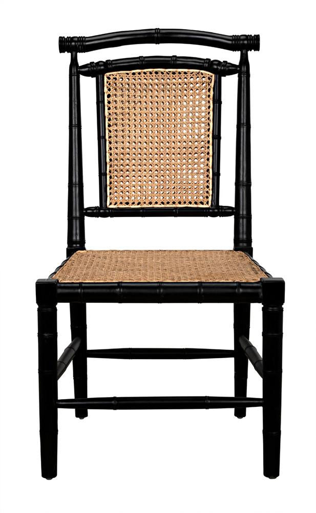 Noir Colonial Bamboo Side Dining Chair