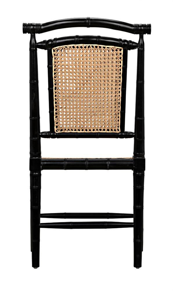Noir Colonial Bamboo Side Dining Chair