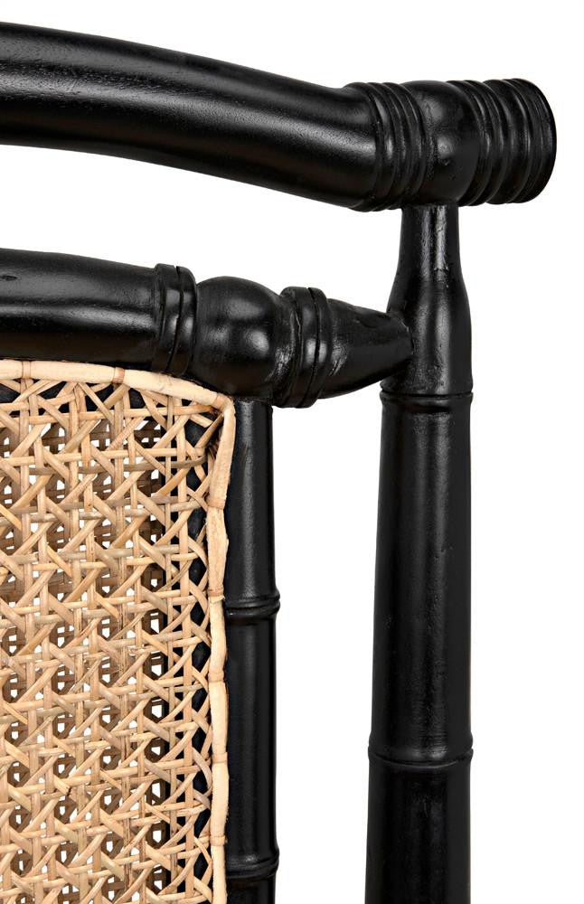 Noir Colonial Bamboo Side Dining Chair