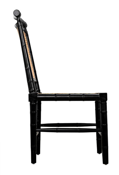 Noir Colonial Bamboo Side Dining Chair