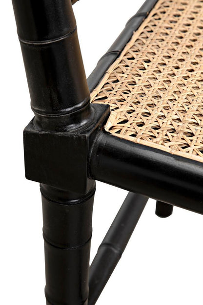 Noir Colonial Bamboo Side Dining Chair