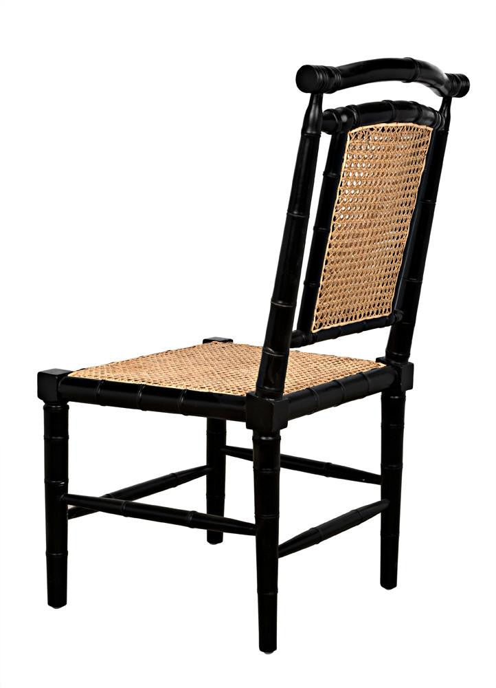 Noir Colonial Bamboo Side Dining Chair
