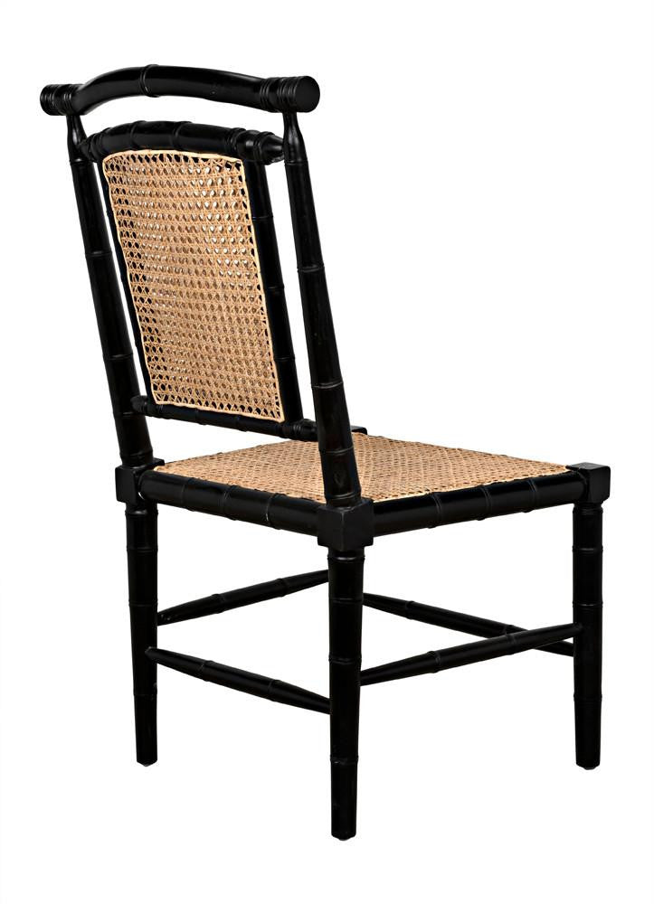 Noir Colonial Bamboo Side Dining Chair