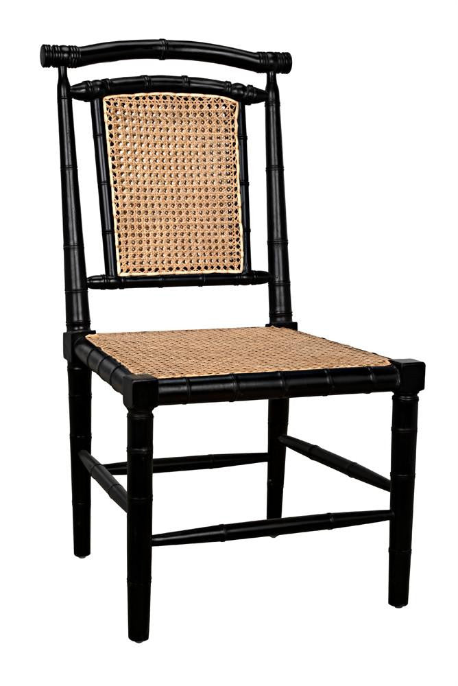 Noir Colonial Bamboo Side Dining Chair