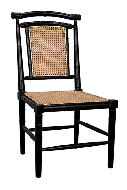 Noir Colonial Bamboo Side Dining Chair