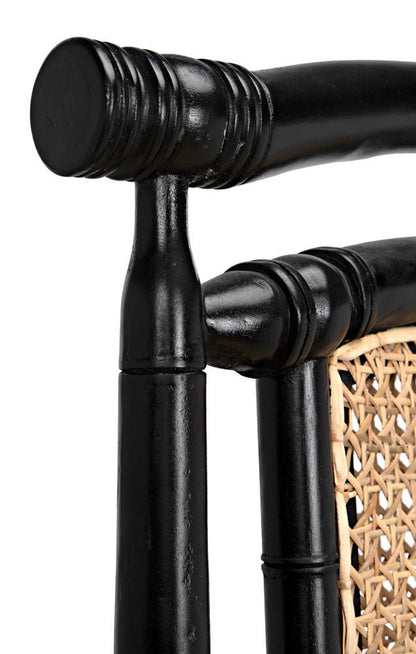 Noir Colonial Bamboo Side Dining Chair