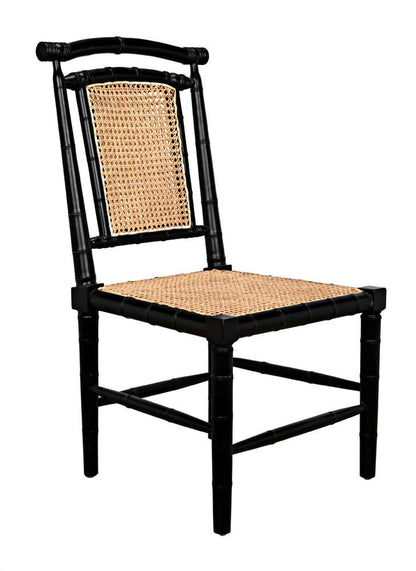 Noir Colonial Bamboo Side Dining Chair