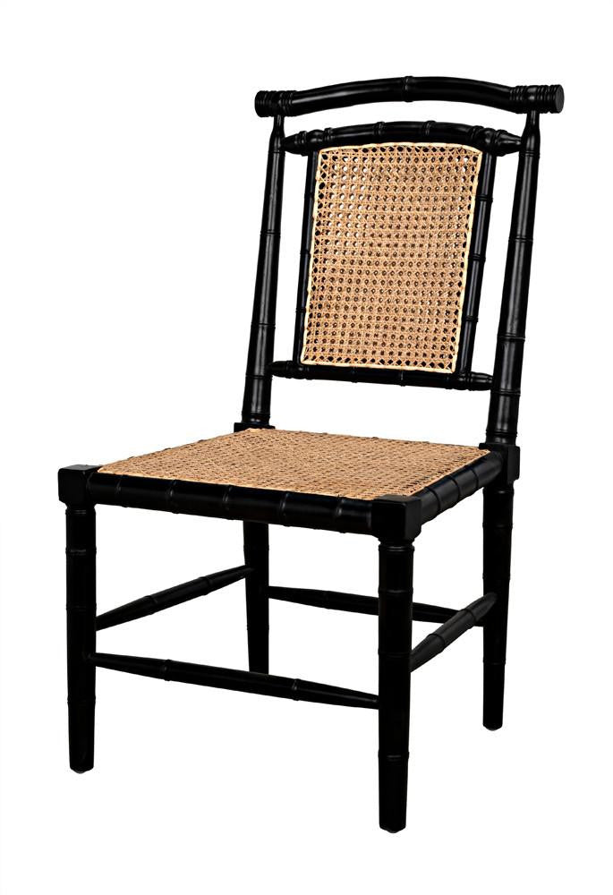Noir Colonial Bamboo Side Dining Chair