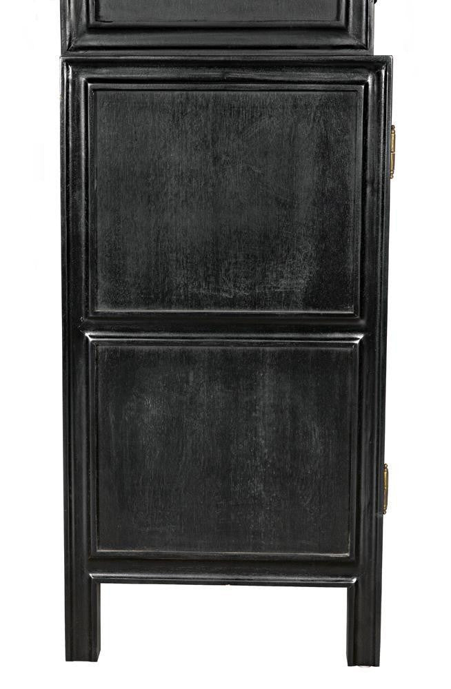 Noir Colonial Hutch Hand Rubbed Black