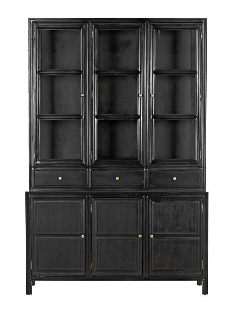 Noir Colonial Hutch Hand Rubbed Black