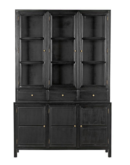 Noir Colonial Hutch Hand Rubbed Black
