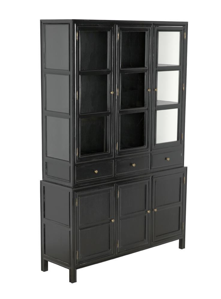 Noir Colonial Hutch Hand Rubbed Black