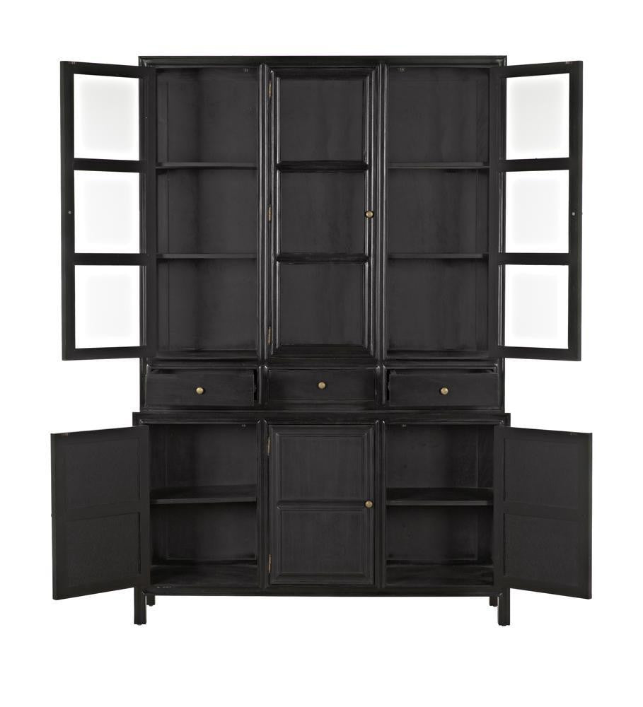Noir Colonial Hutch Hand Rubbed Black